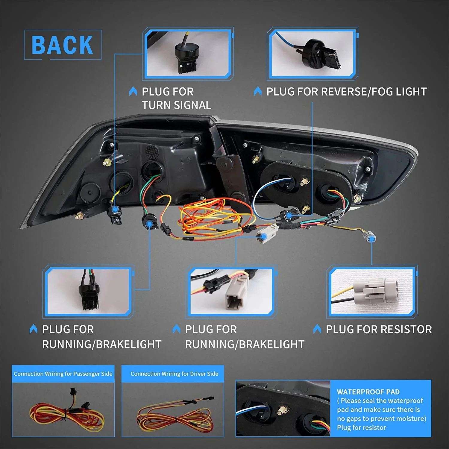 VLAND LED Tail Lights For Mitsubishi Lancer GT Evolution EVO X 2008-2018 with Welcome Lights - Image 16