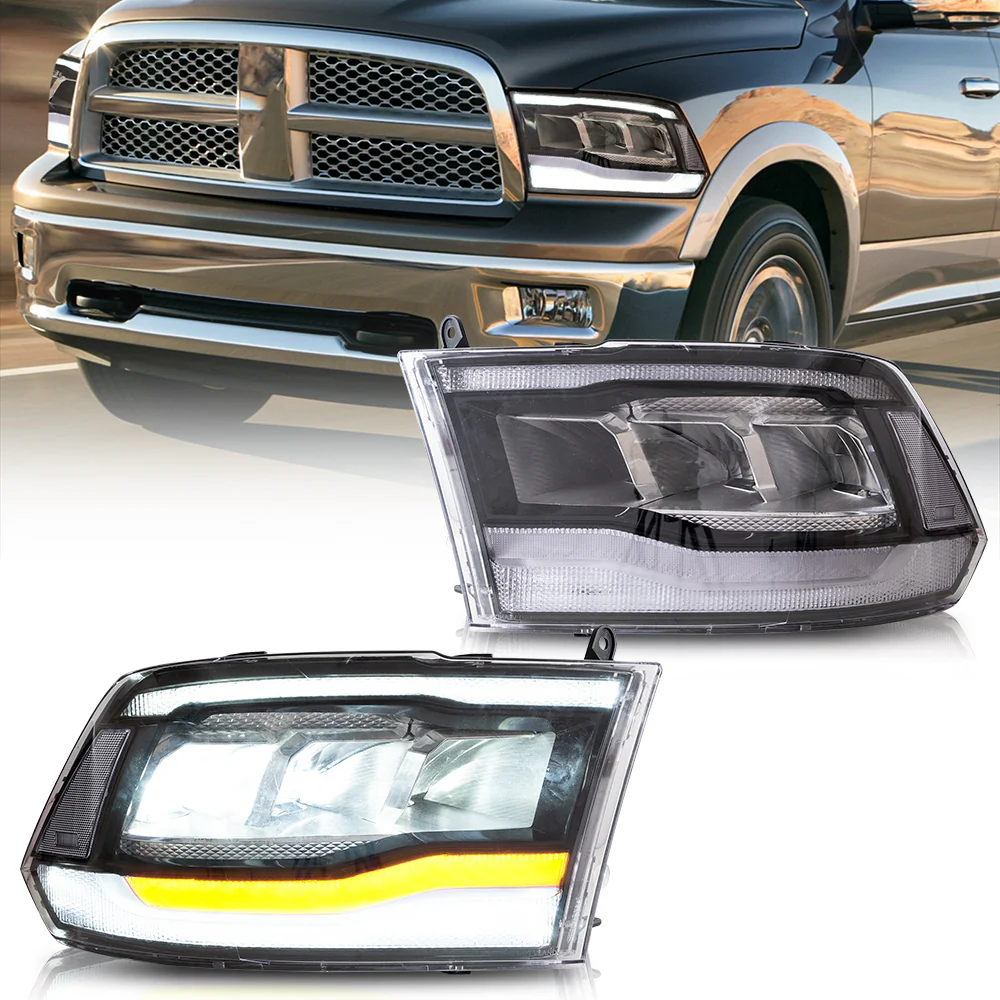 VLAND Full LED Headlights For Dodge RAM 1500 / 2500 / 3500 2009-2018 Ram1500 Classic 2019-2021 [E-MARK./DOT./SAE.] - Image 3
