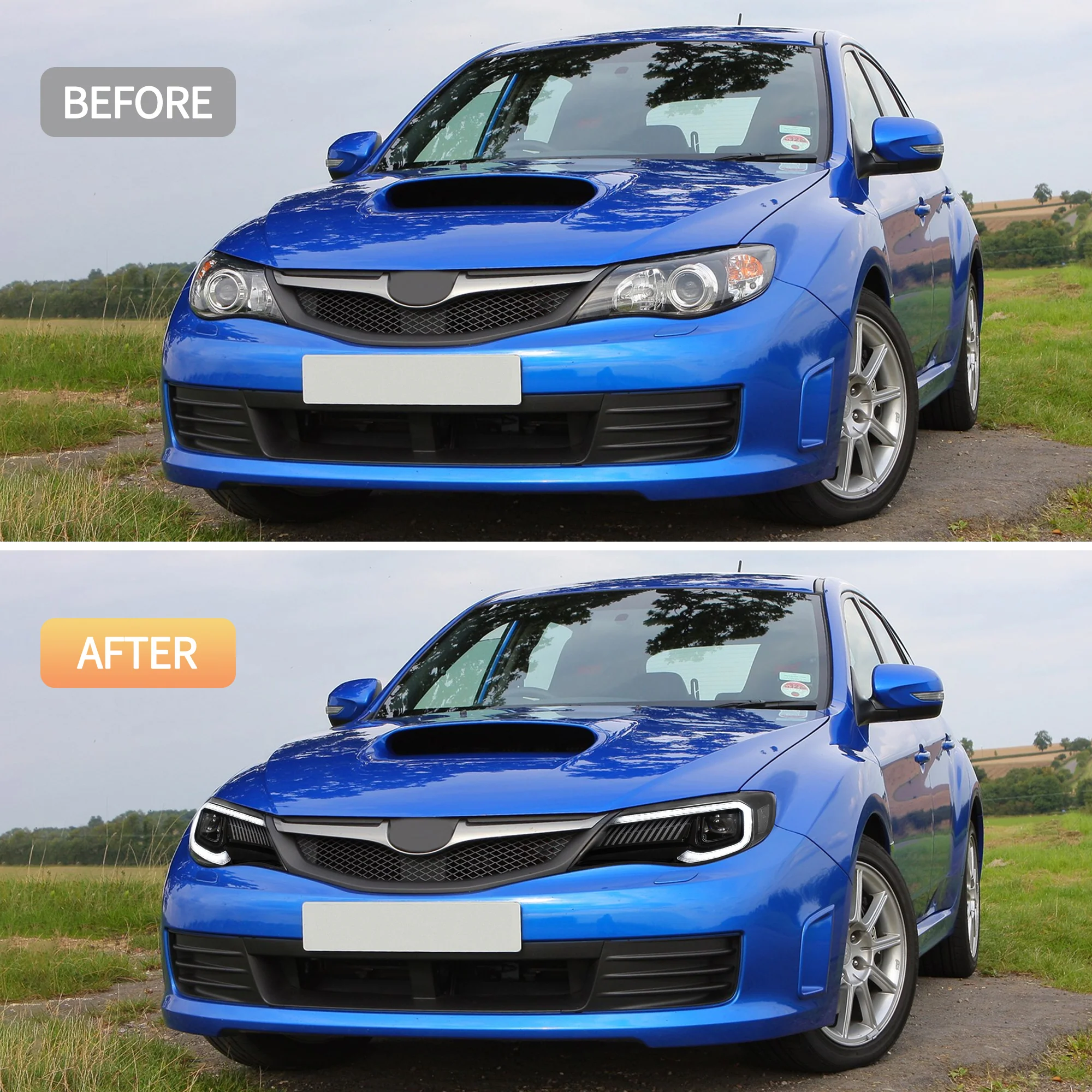 VLAND LED Head Lights For Subaru Impreza WRX STI 2008-2014 [DOT.] - Image 6