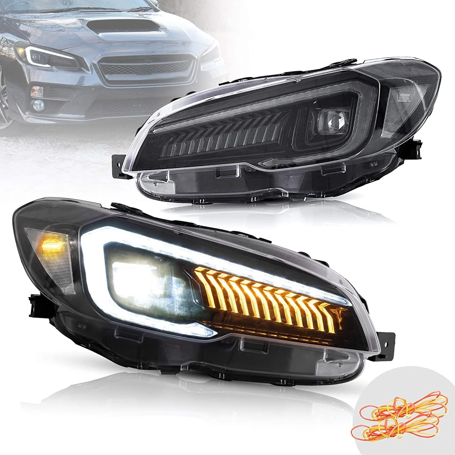 VLAND LED Dual Beam Projector Headlights For Subaru WRX 2015-2021 [DOT. SAE.] - Image 21