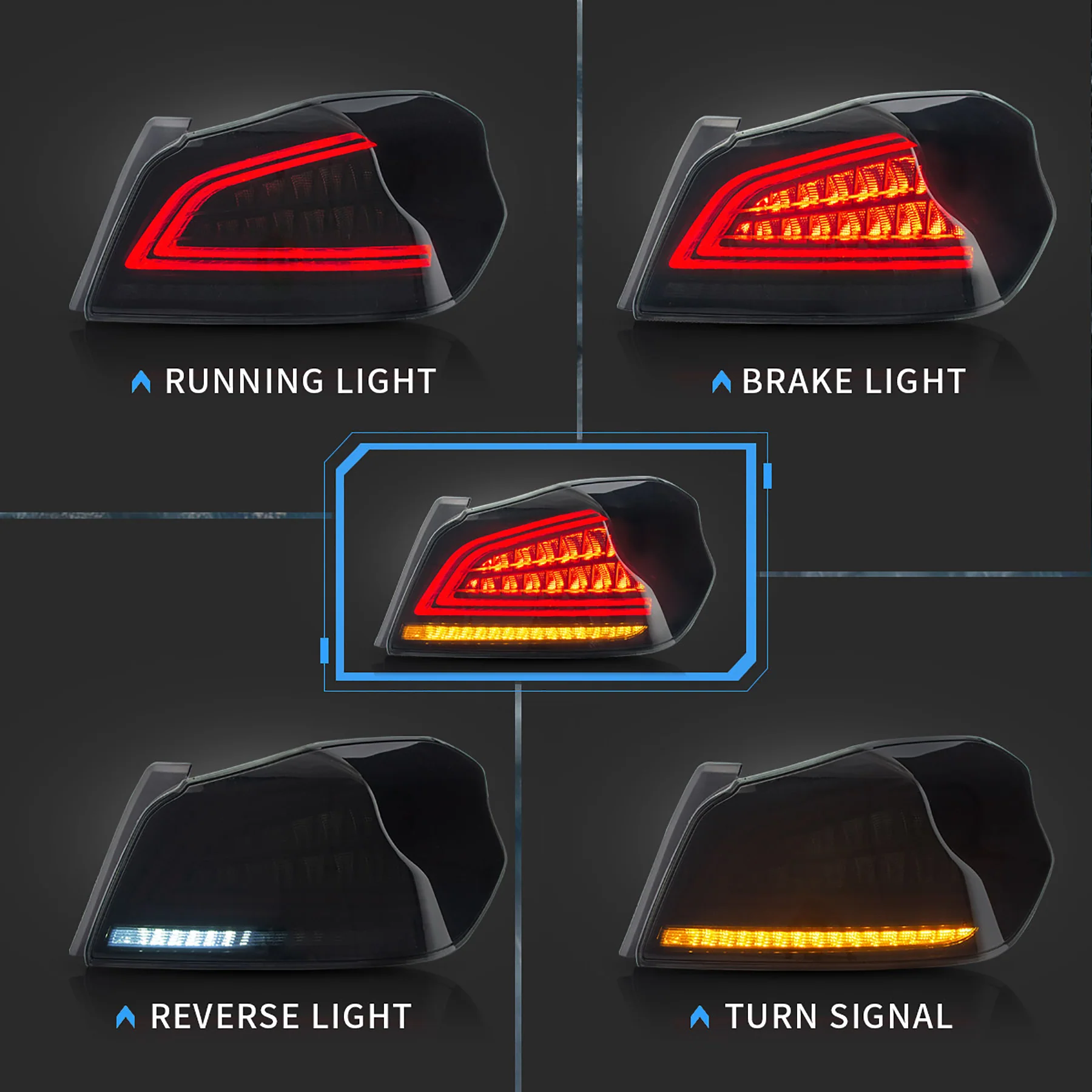VLAND LED Headlights and Taillights For Subaru WRX / WRX STI 2015-2021 - Image 14
