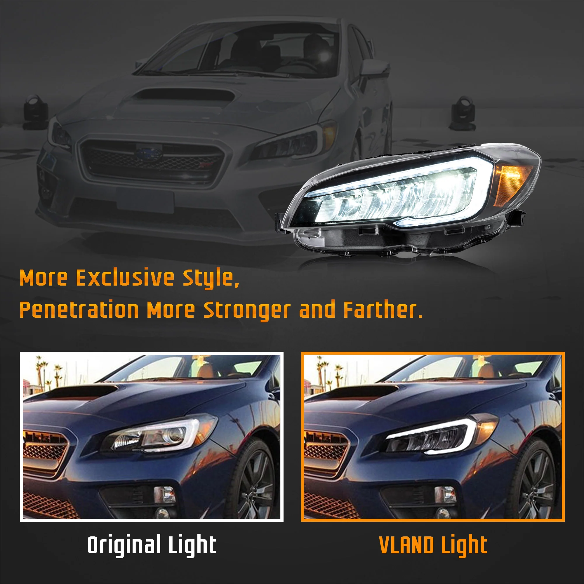 VLAND Full LED Headlights and Taillights For Subaru WRX / WRX STI 2015-2021 - Image 17