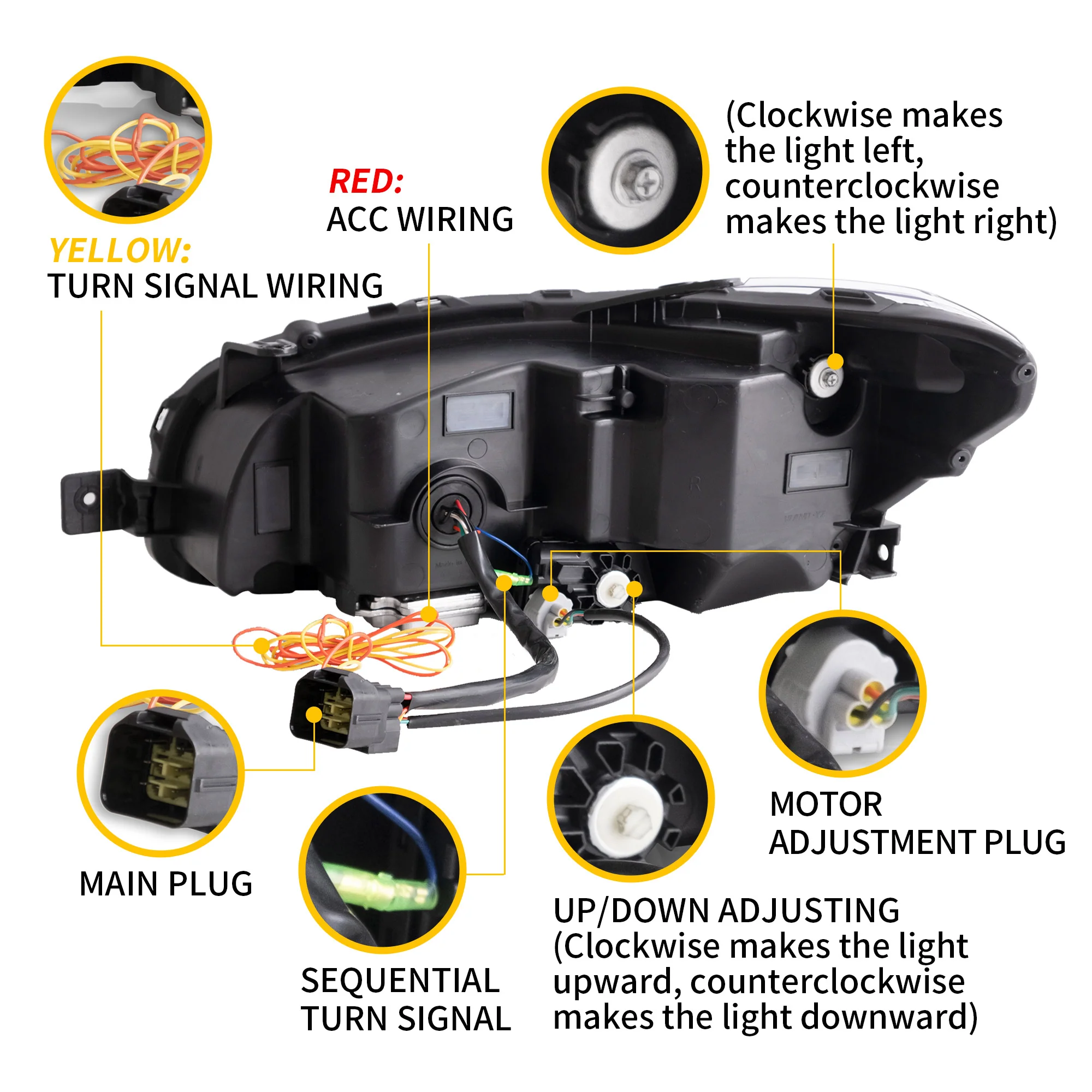 VLAND LED Headlights and Taillights For Subaru WRX / WRX STI 2015-2021 - Image 12