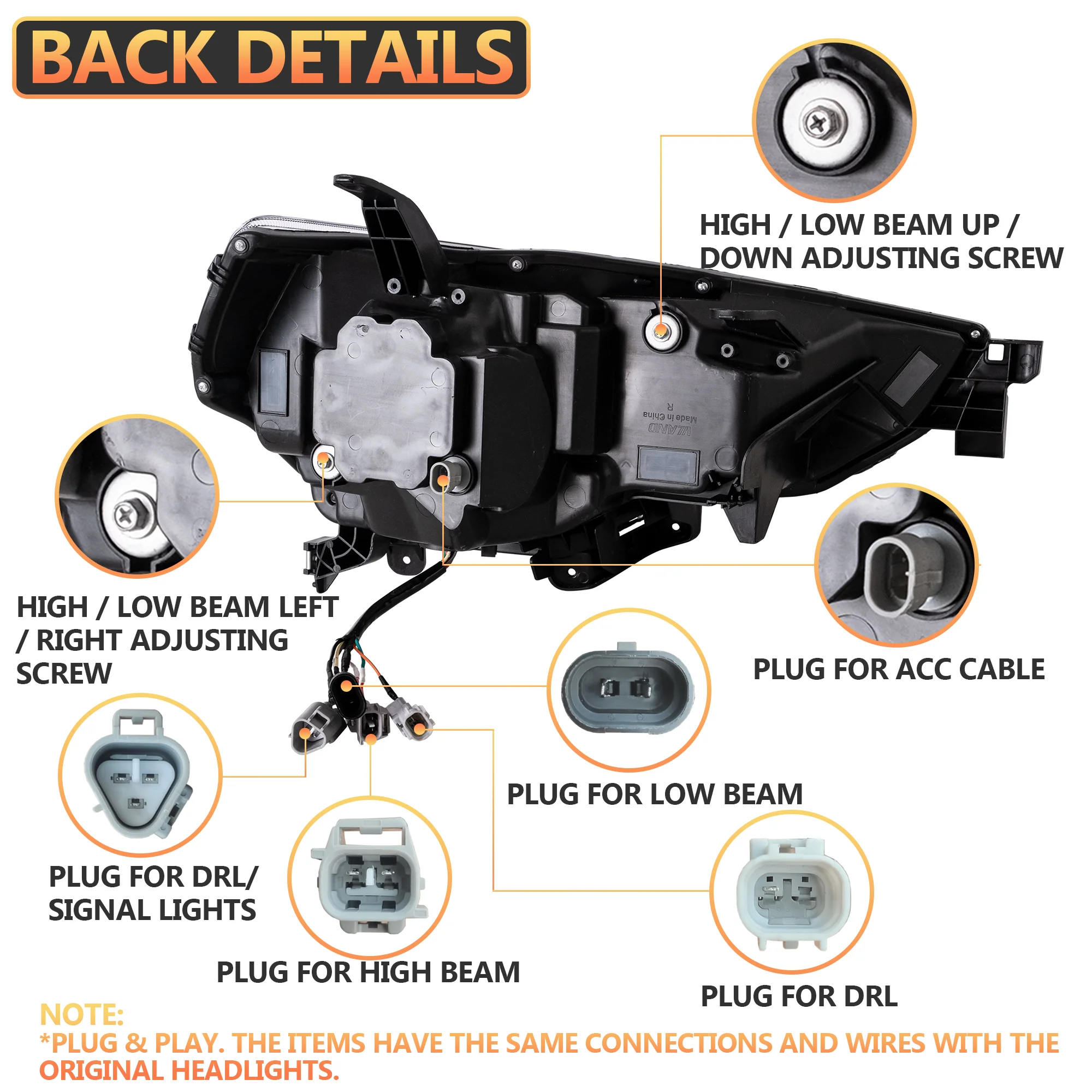 VLAND LED Headlights For Toyota 4Runner 2014-2024 - Image 13