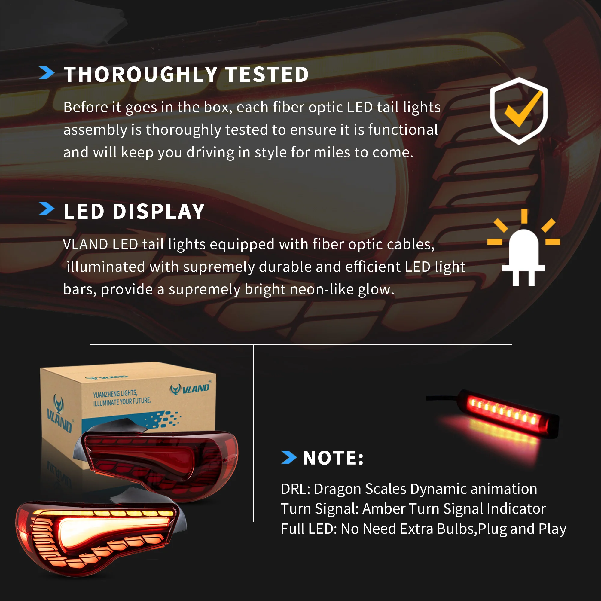 VLAND LED RGB Headlights Tail Lights Combo For Toyota 86 GT86 Subaru BRZ Scion FRS 2012-2021 - Image 28