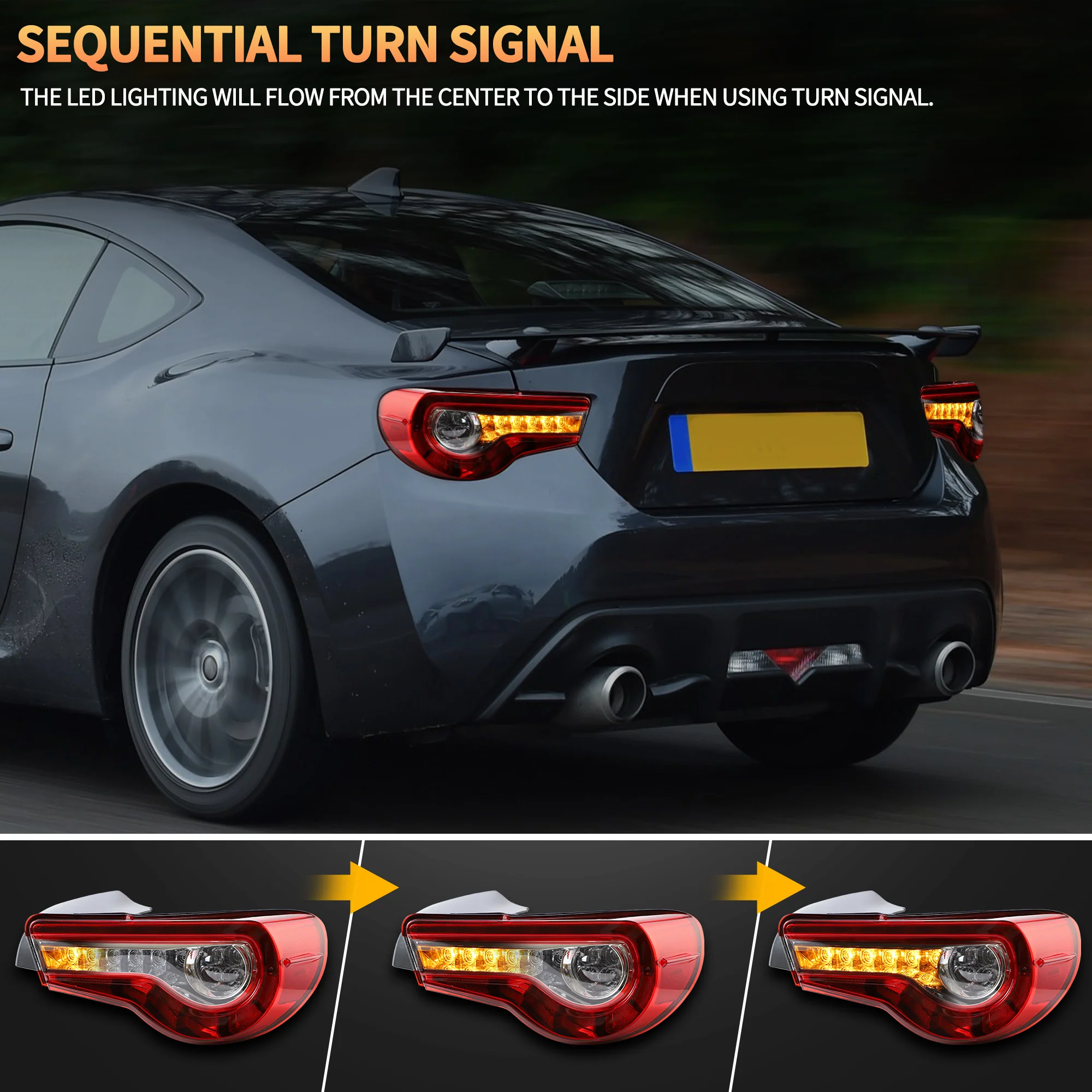 VLAND LED Projector Headlights and Tail Lights For Toyota 86/Subaru BRZ/Scion FR-S First Gen ZN6/ZC6 2012-2020 - Image 11