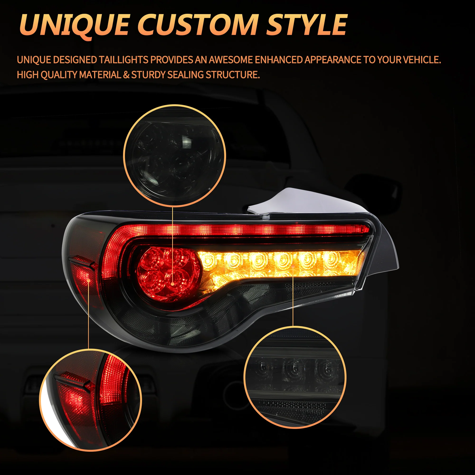 VLAND LED Projector Headlights and Tail Lights For Toyota 86/Subaru BRZ/Scion FR-S First Gen ZN6/ZC6 2012-2020 - Image 13