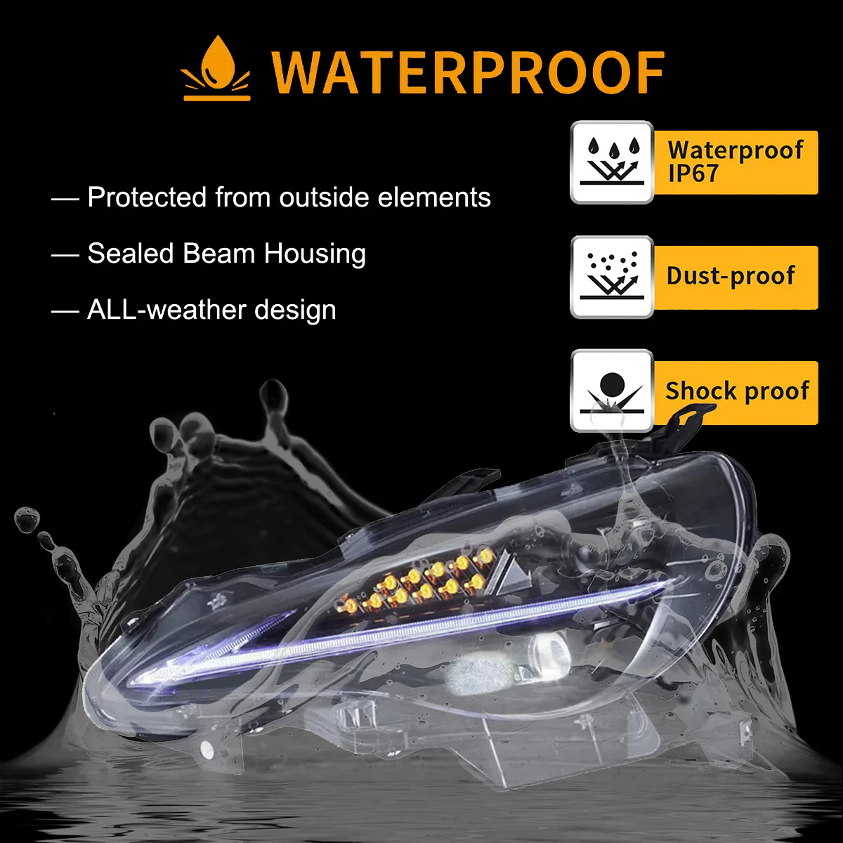 VLAND LED Projector Headlights and Tail Lights For Toyota 86/Subaru BRZ/Scion FR-S First Gen ZN6/ZC6 2012-2020 - Image 6