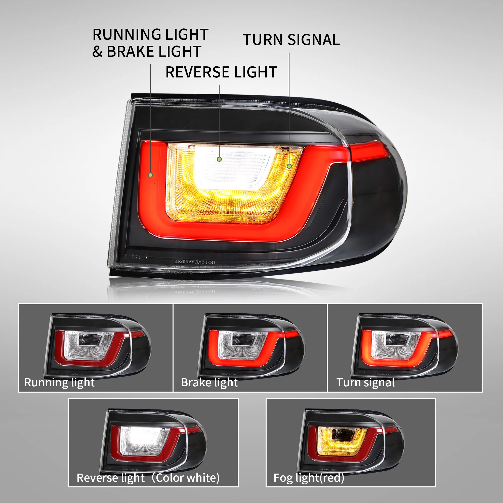 VLAND LED Headlights and Taillights For Toyota Fj Cruiser 2007-2022 With Sequential DRL - Image 3