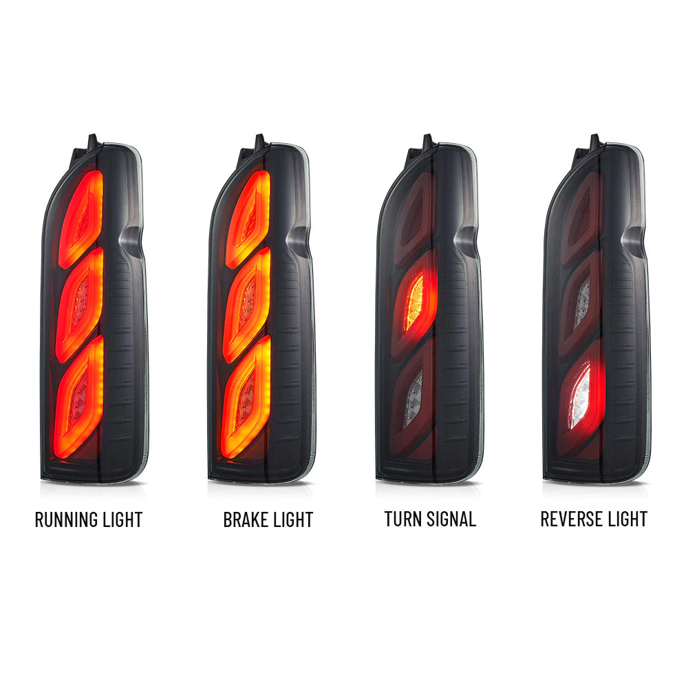 VLAND LED Tail Lights For Toyota Hiace 5th Gen (H200) 2005-2019 With Startup Animation - Image 3