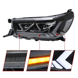 VLAND Full LED Headlights For Toyota Hilux / Revo 8th Gen 2015-2020 With Start Dynamic Lighting - Image 10