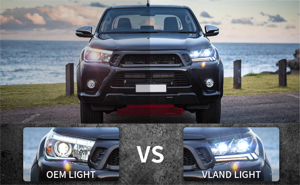 VLAND Full LED Headlights For Toyota Hilux / Revo 8th Gen 2015-2020 With Start Dynamic Lighting - Image 14