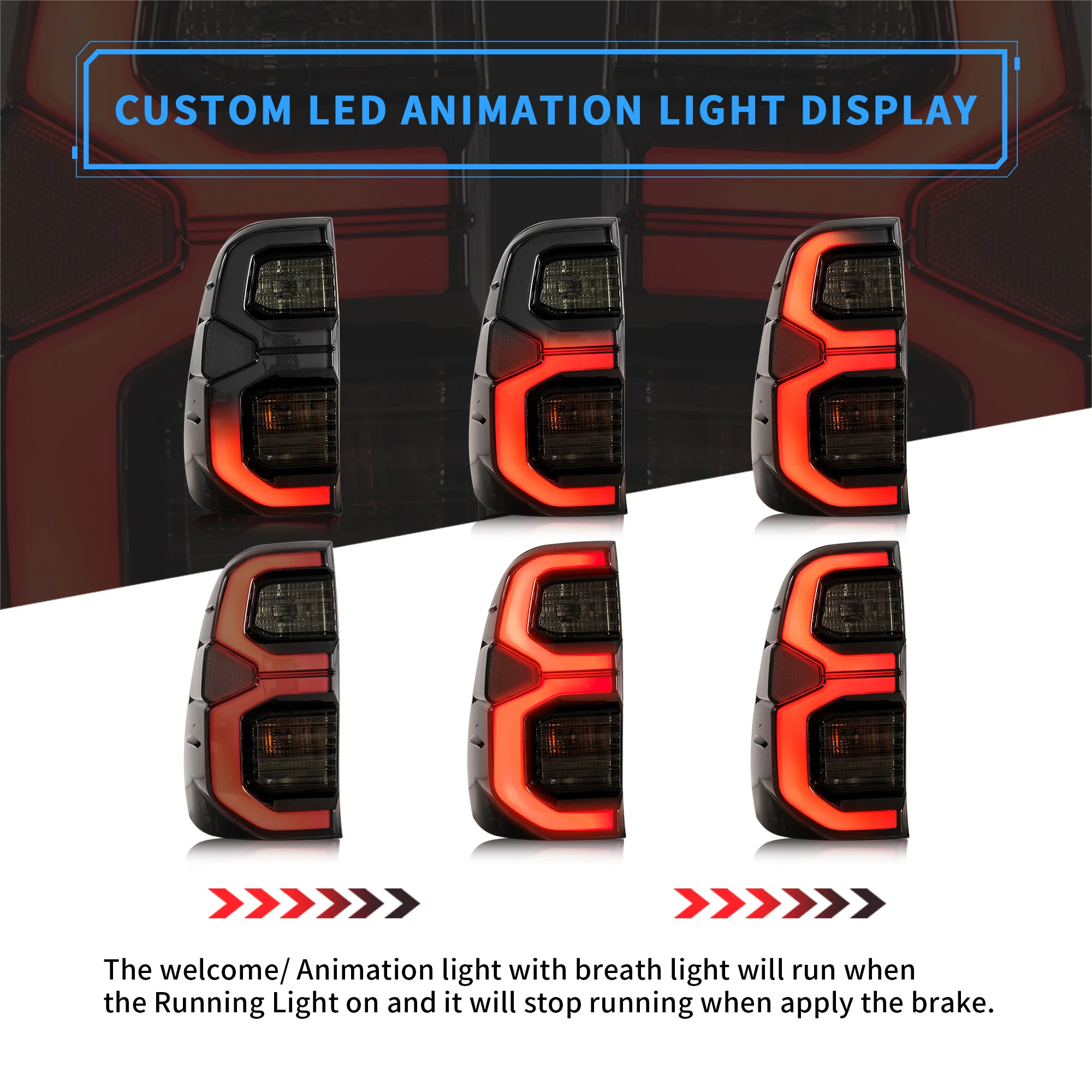 VLAND LED Tail Lights For Toyota Hilux / Vigo 2015-2020 with Start-up Animation - Image 7