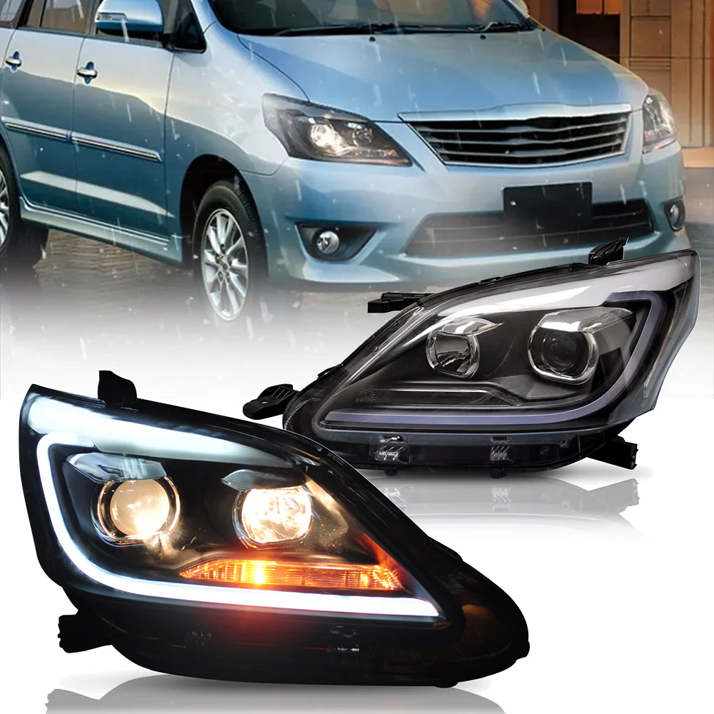 VLAND Projector Headlights For Toyota Innova 2012-2015 1st Gen AN40 2nd Facelift with Sequential Indicator - Image 2