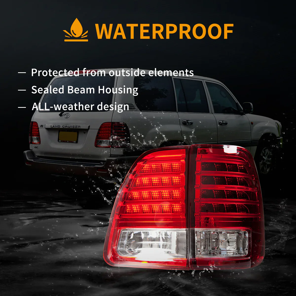 VLAND LED Tail Lights For Toyota Land Cruiser 2000-2007 - Image 3