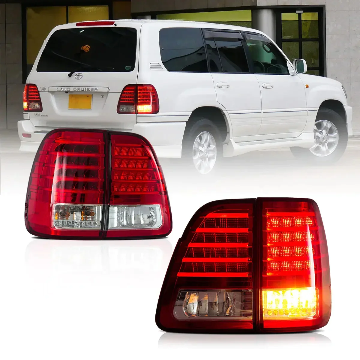 VLAND LED Tail Lights For Toyota Land Cruiser 2000-2007 - Image 6