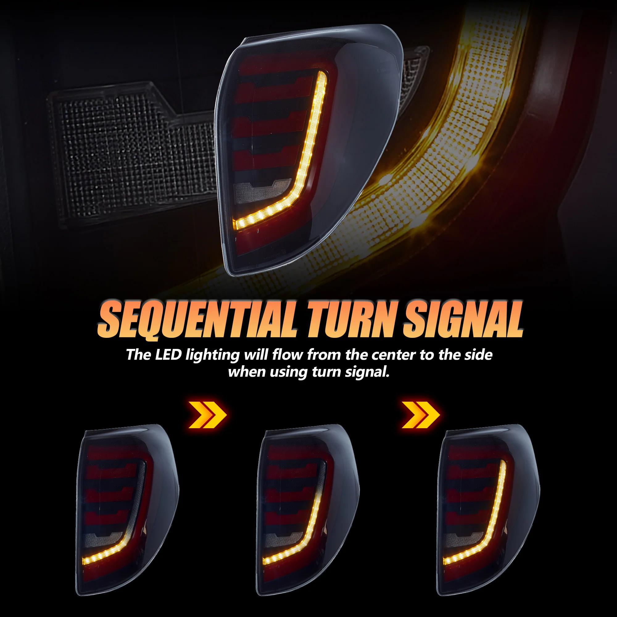 VLAND LED Taillights For Toyota RAV4 2006-2012 w/Animation Sequential Turn Rear Tail Lights Assembly - Image 3