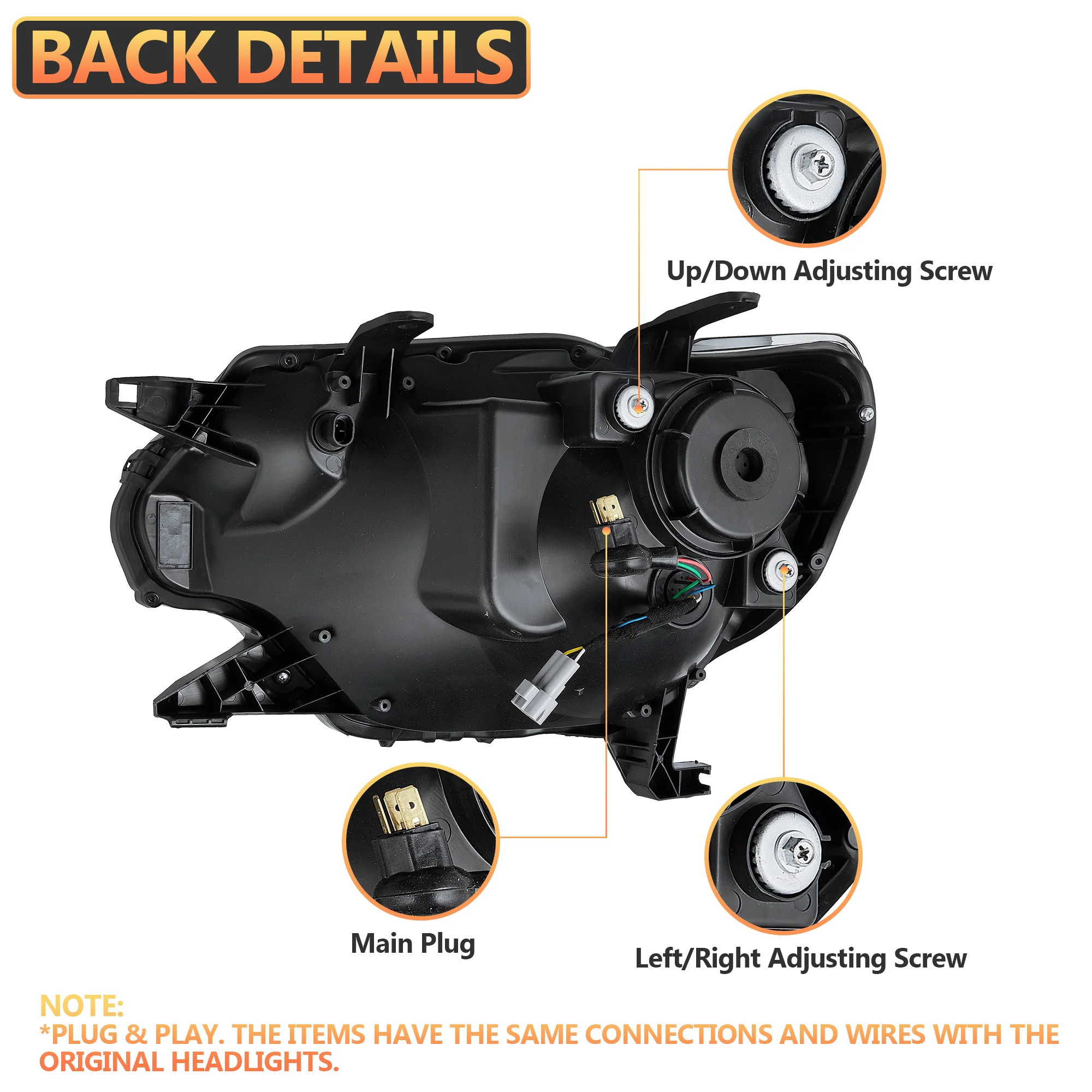 VLAND Full LED Headlights For Toyota Tacoma 2012-2015 2nd Gen Restyled With Dynamic DRL - Image 10