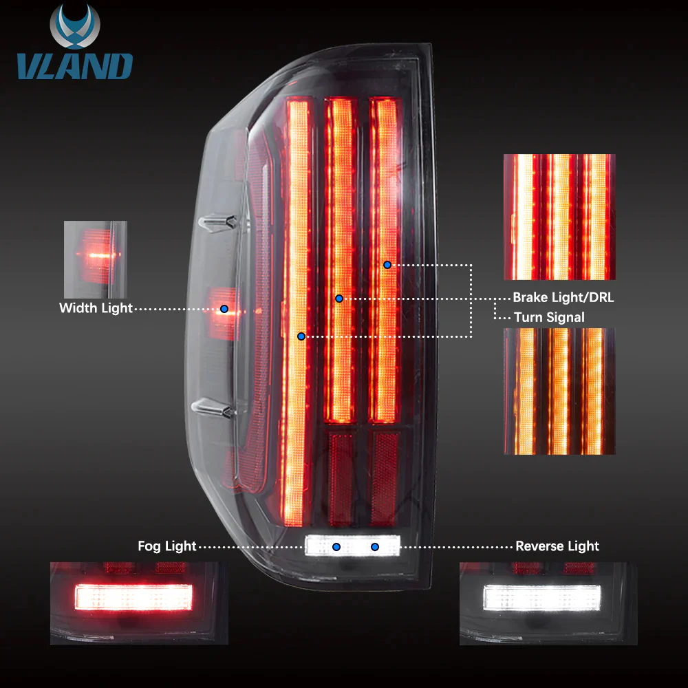 VLAND LED Tail Lights For Toyota Tundra 2nd Gen XK50 2014-2021 With Startup Animation [DOT.] - Image 7