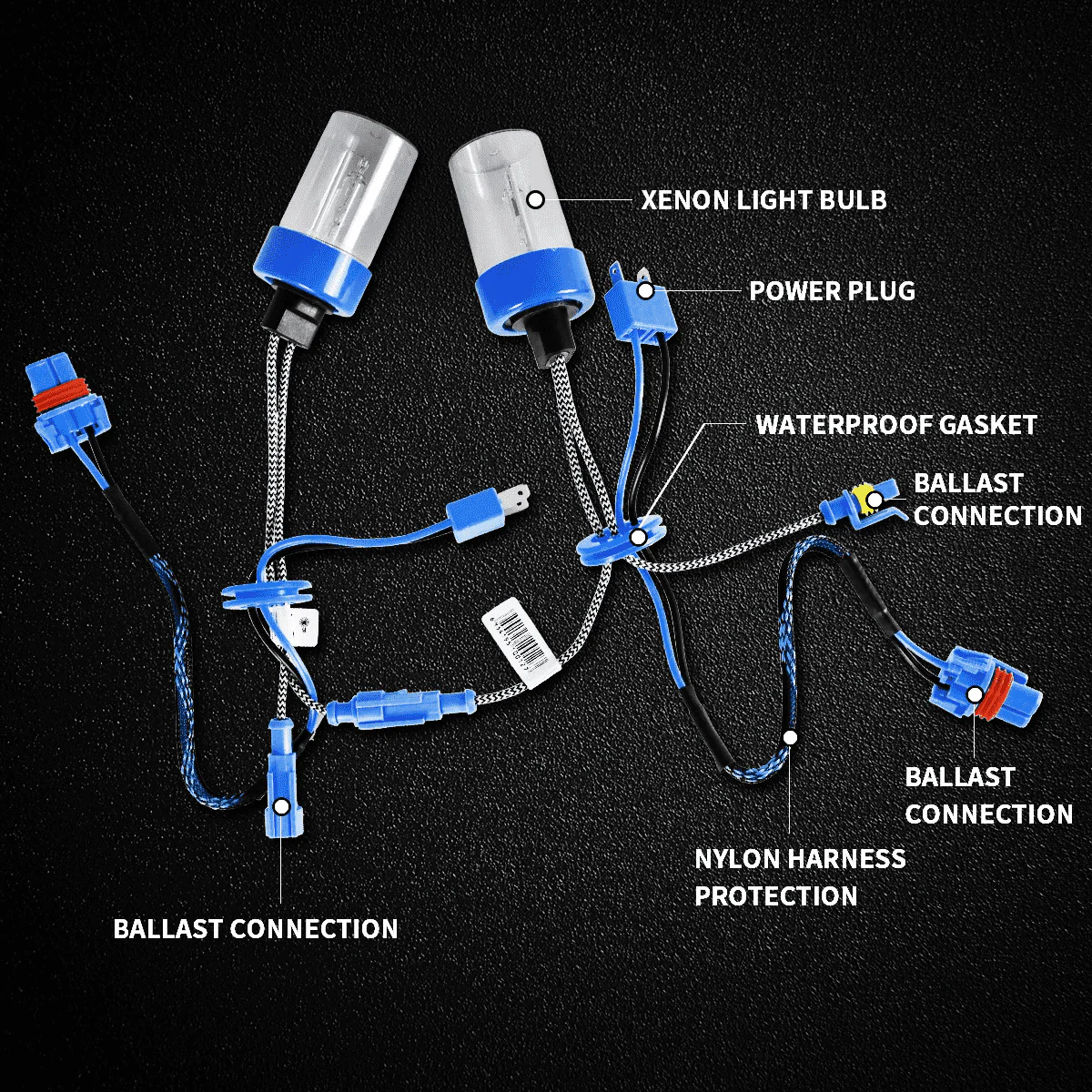 VLAND D2H Xenon/LED Bulbs Conversion HID KIT with Ballast 2PCS 12V 55W 6000K White - Image 4
