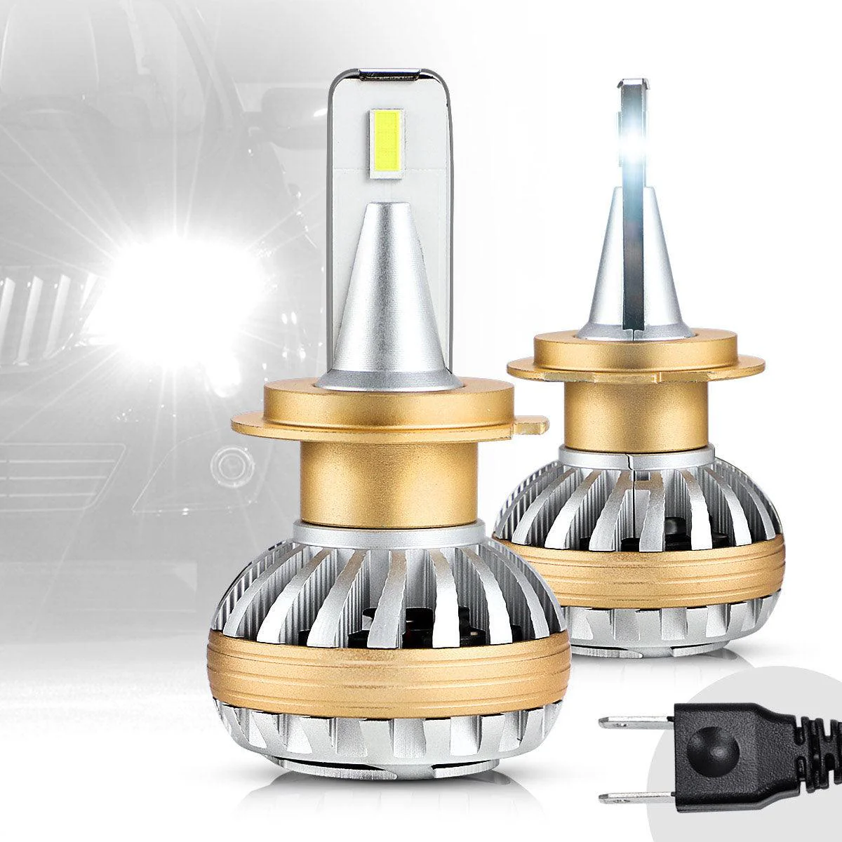 VLAND D2S/H7/9005 LED Headlight Bulbs 2PCS 6000K Super Bright - Image 2