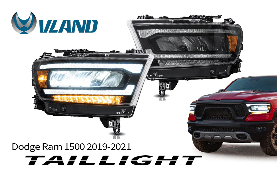 VLAND Full LED/Matrix Projector Headlights For Dodge RAM 1500 2019-UP [DOT. SAE.E-MARK] - Image 15