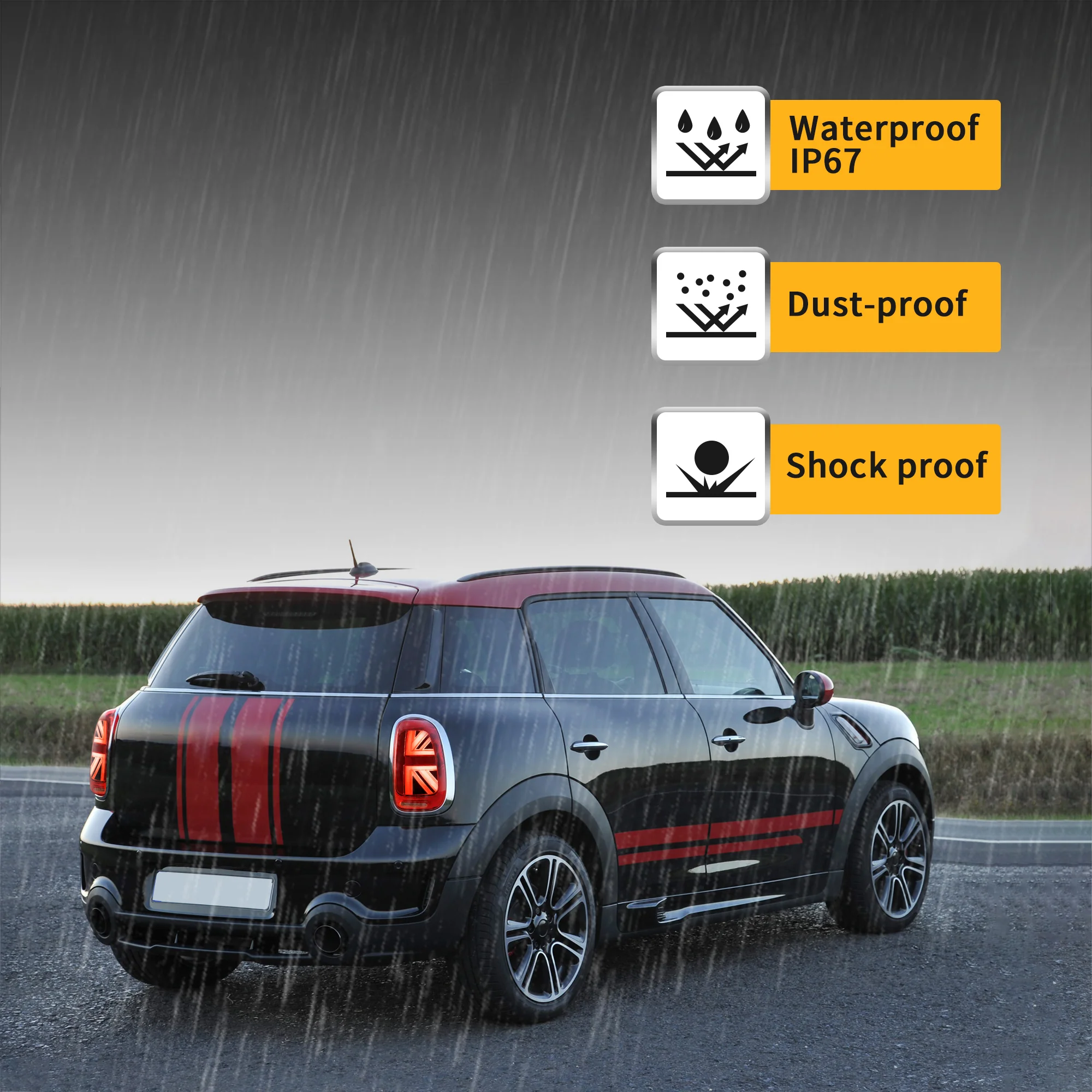 VLAND Full LED Tail Lights For BMW Mini Cooper Countryman R60 2010-2016 [E-MARK] - Image 8