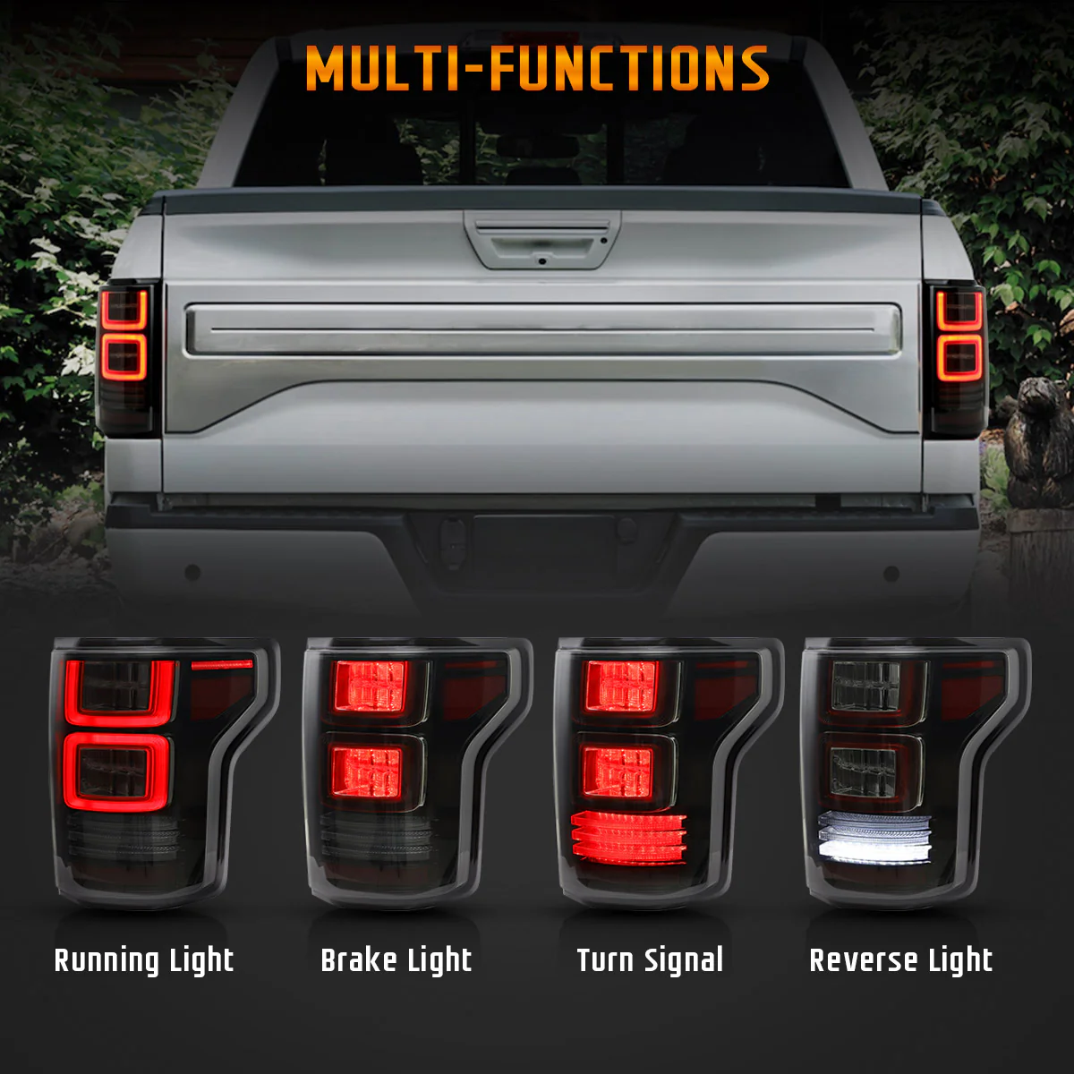 VLAND LED Tail Lights For Ford F150 2015-2020 Rear Lamps [DOT. E-MARK.] - Image 8