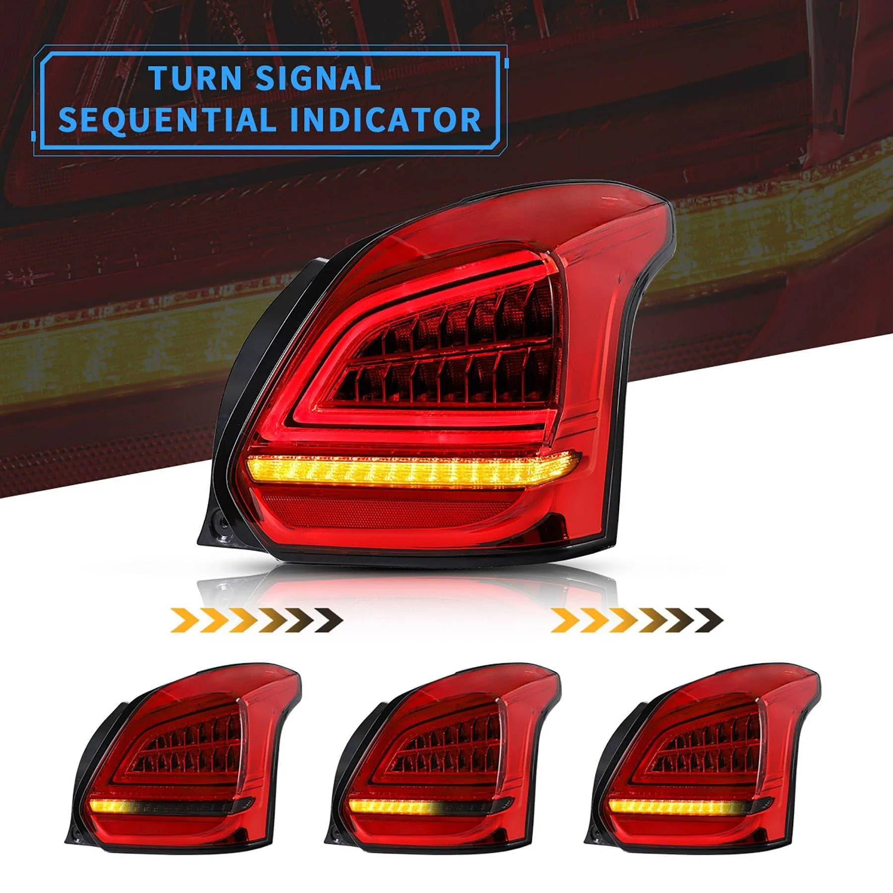 VLAND LED Tail Lights For Suzuki Swift Sport 2017-2019 - Image 4