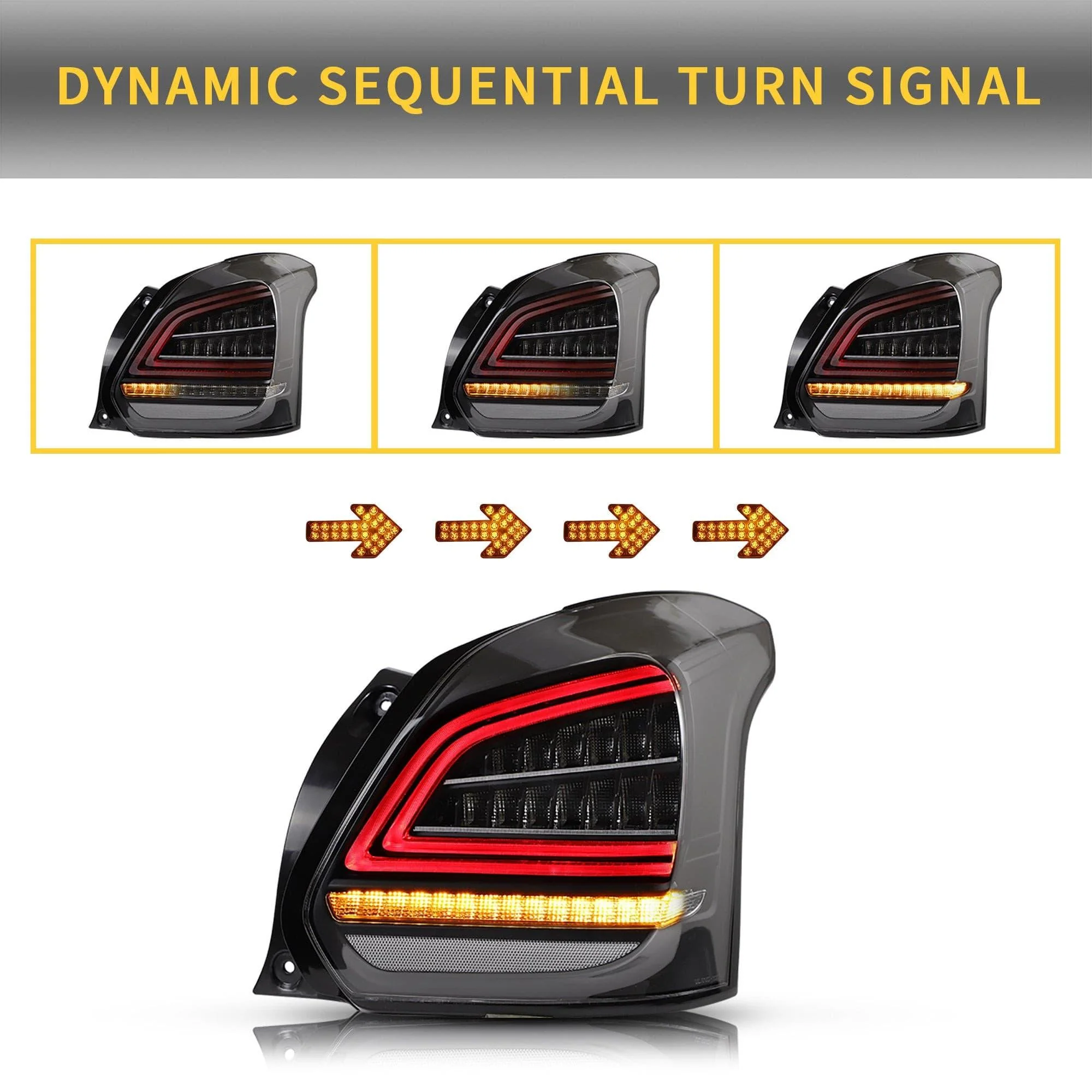 VLAND LED Tail Lights For Suzuki Swift Sport 2017-2019 - Image 5