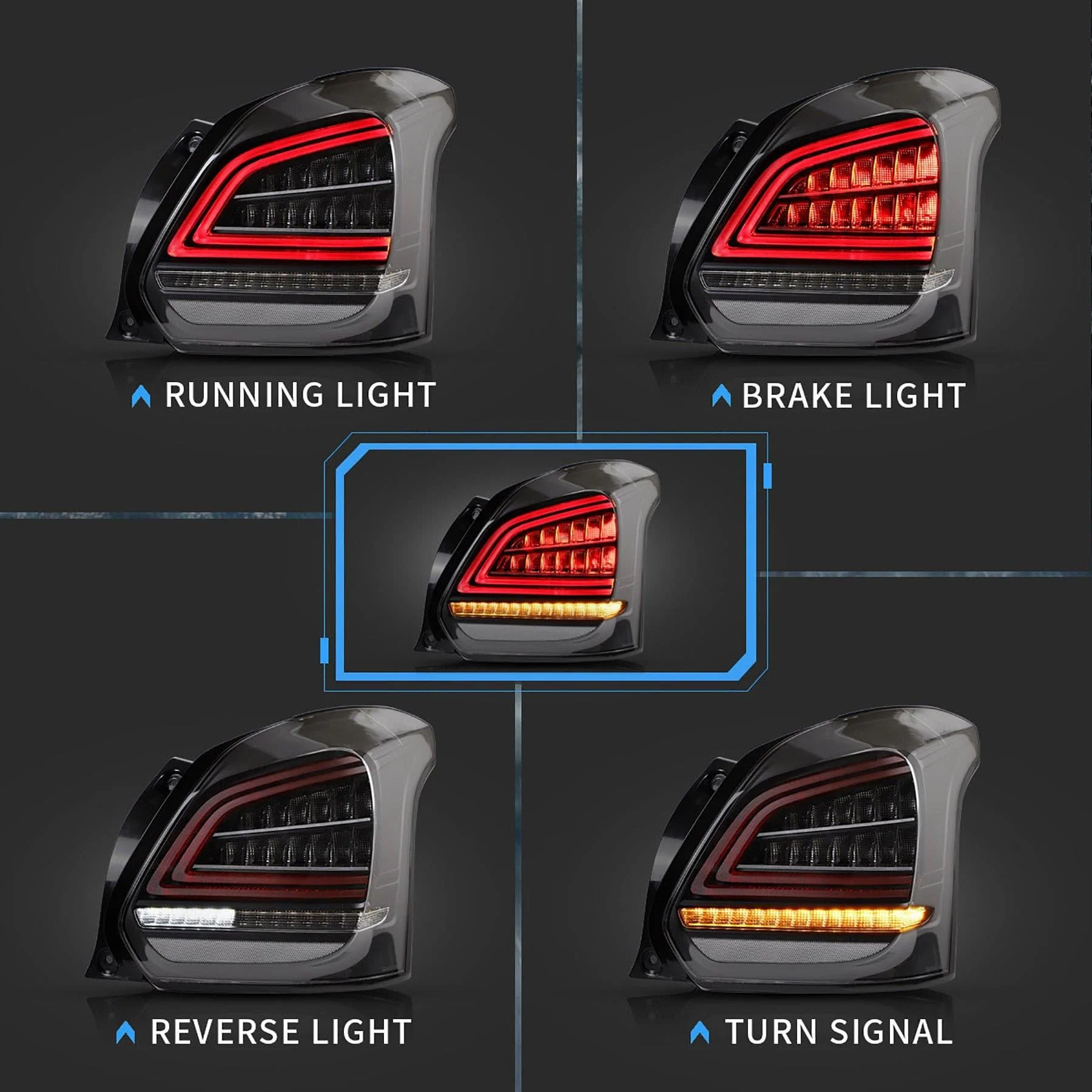 VLAND LED Tail Lights For Suzuki Swift Sport 2017-2019 - Image 7
