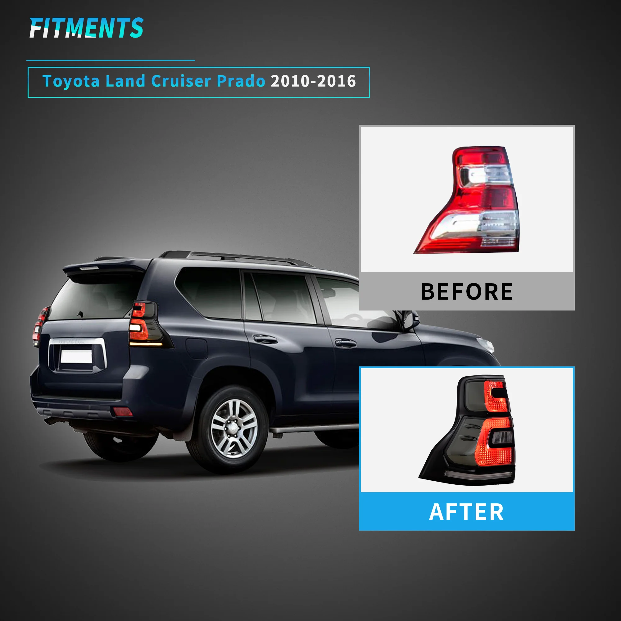 VLAND LED Tail Lights For Toyota Land Cruiser Prado 2010-2016 - Image 6
