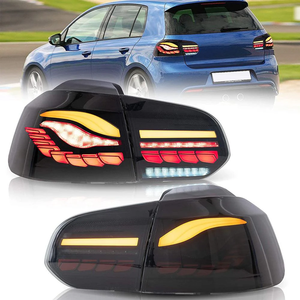 VLAND OLED Tail lights For Volkswagen Golf 6 MK6 2008-2014 With Sequential indicators Turn Signals [E-MARK.] - Image 5