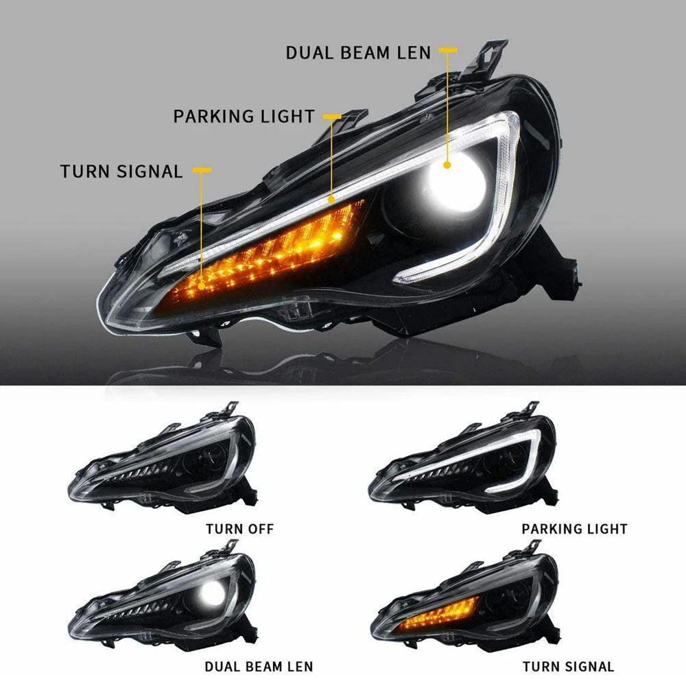 VLAND Headlights & LED Tail Lights For Toyota 86 GT86/Subaru BRZ Scion FRS 2012-2020 Turn Signal with Sequential Indicator - Image 3