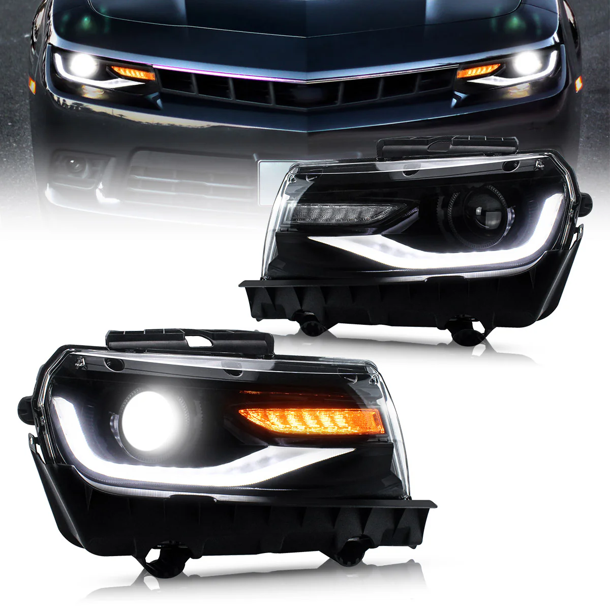 VLAND LED Headlights For Chevy Chevrolet Camaro 2014 2015 [DOT.] - Image 3