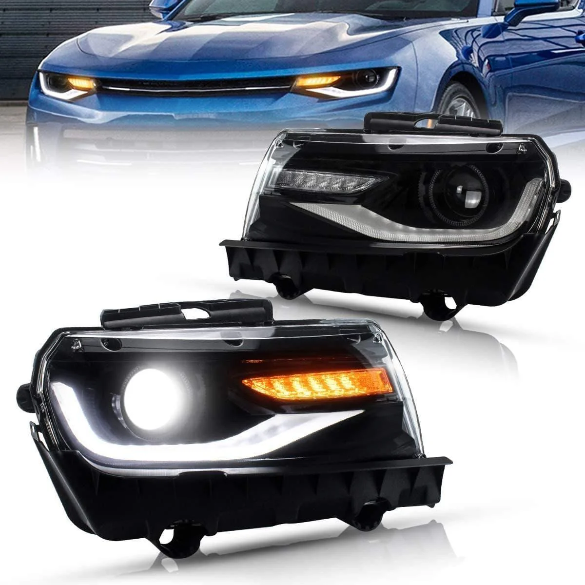 VLAND LED Headlights For Chevy Chevrolet Camaro 2014 2015 [DOT.] - Image 4