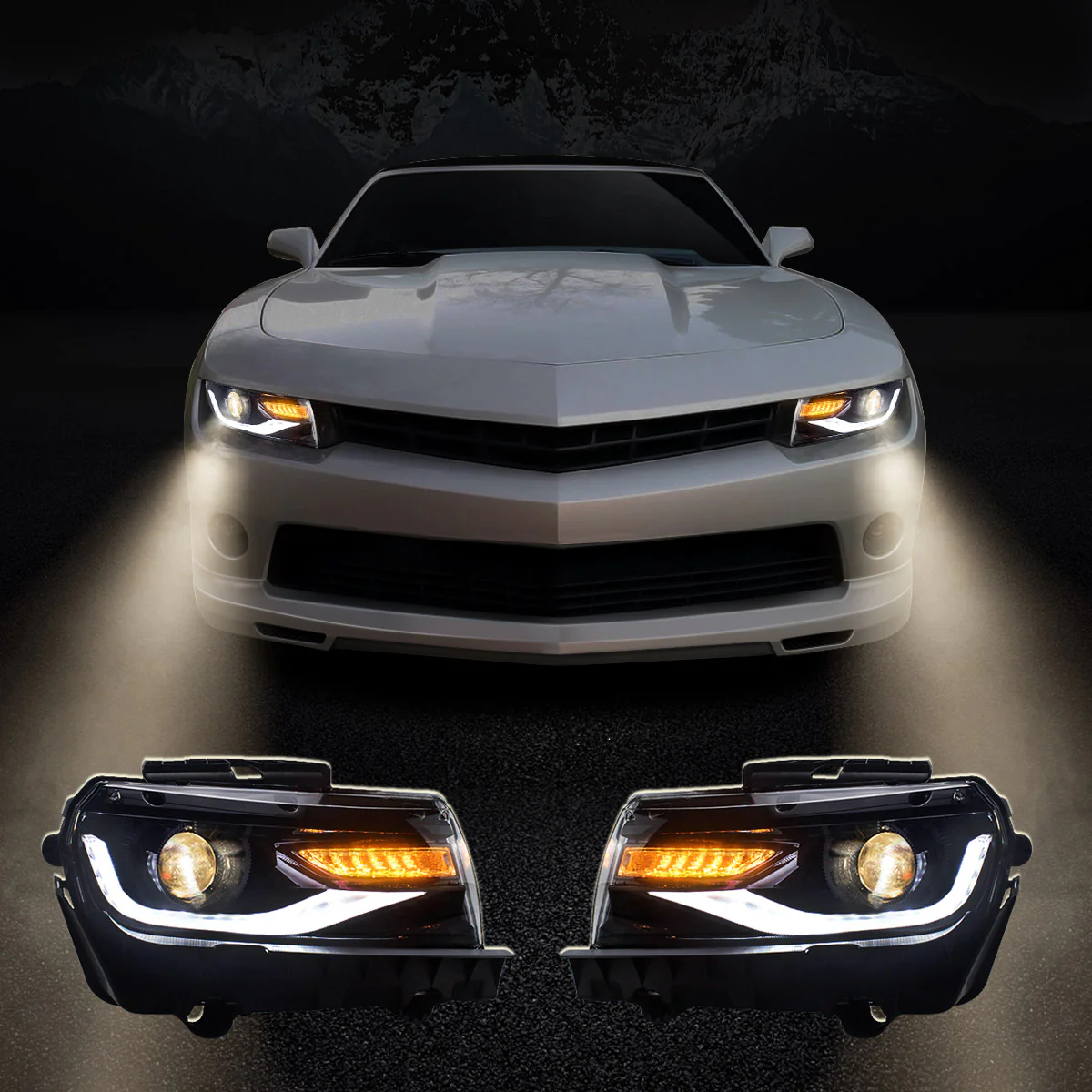 VLAND LED Headlights For Chevy Chevrolet Camaro 2014 2015 [DOT.] - Image 9