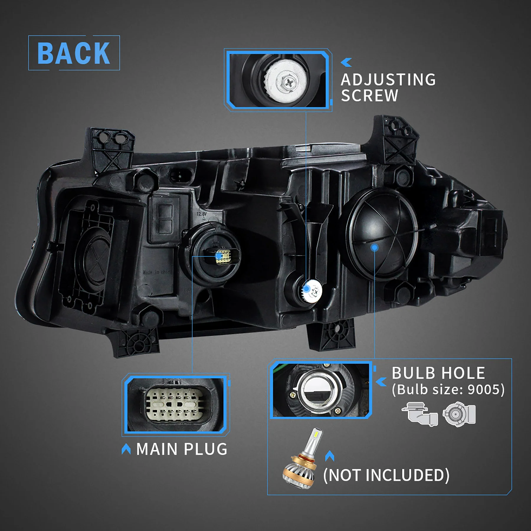 VLAND LED Headlights For Dodge Charger 2015-UP OEM Factory Front Lights Assembly - Image 16