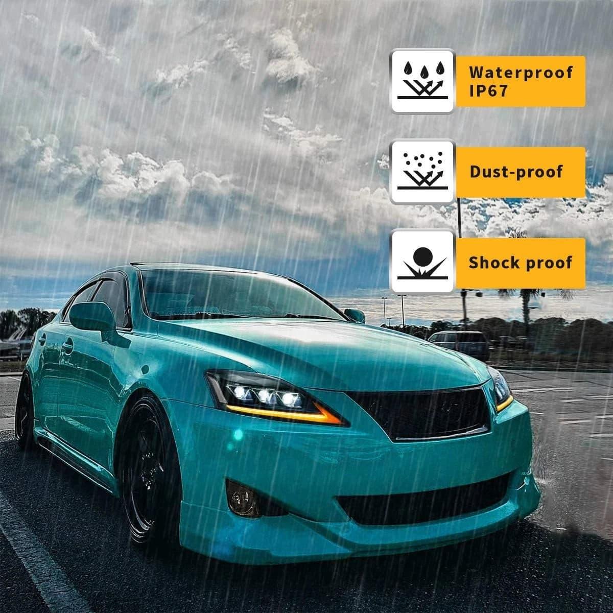 VLAND Full LED Headlights For Lexus IS250 & IS350 & ISF [XE20] 2005-2013 Sedan with Sequential Turn Signals [DOT. E-MARK.] - Image 10