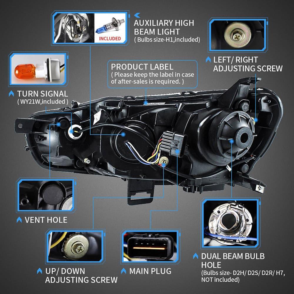 VLAND Headlights For Mitsubishi Lancer EVO X 2008-2018 - Image 12