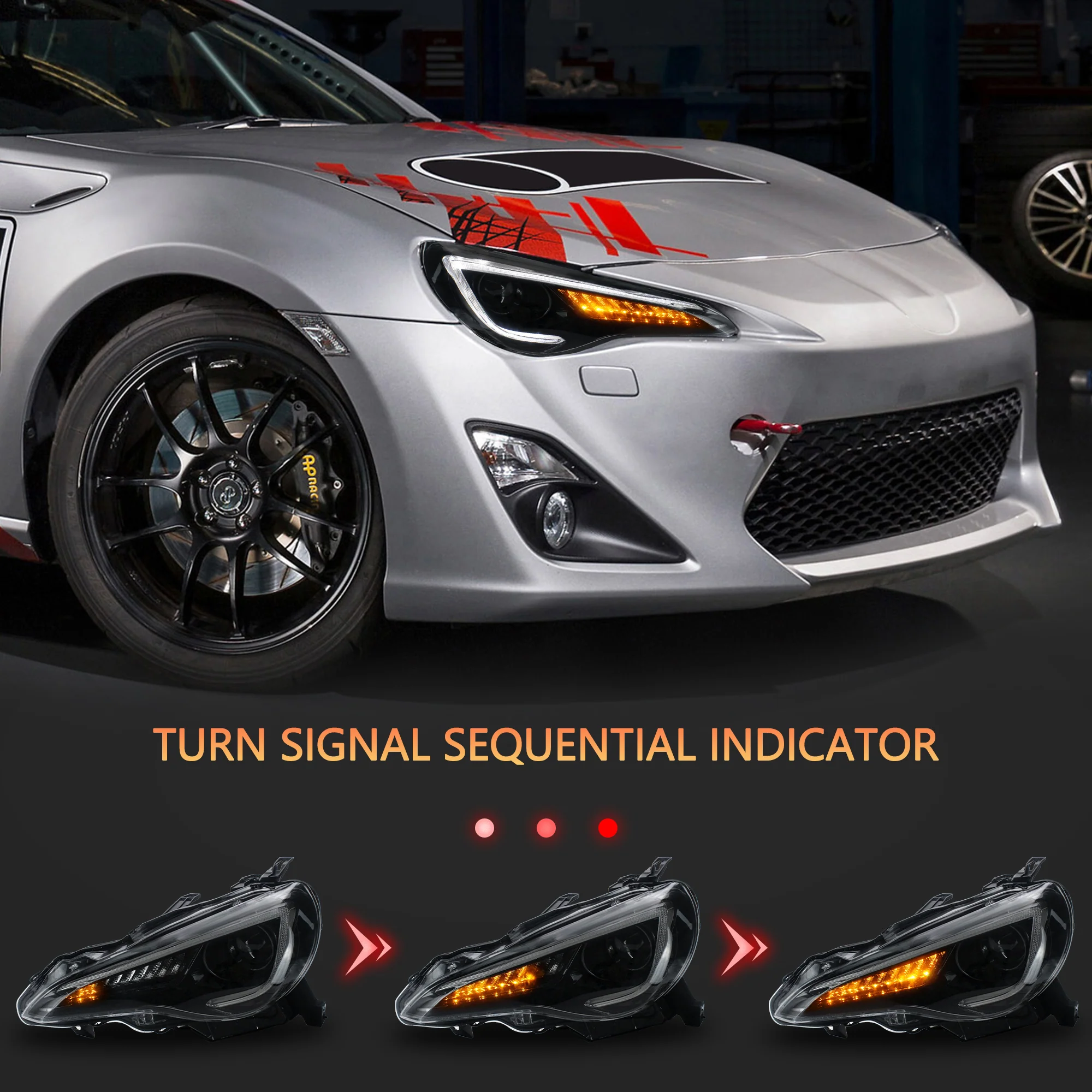 VLAND LED Headlights For Toyota 86/Subaru BRZ/Scion FR-S First Gen ZN6/ZC6 2012-2020 - Image 4
