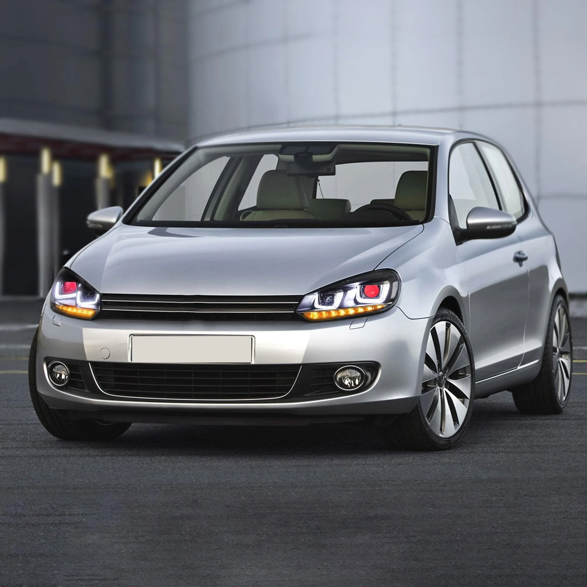 VLAND LED Red Demon Eye Headlights and Taillights Combo For Volkswagen Golf 6 MK6 2008-2014 [E-MARK.] - Image 8