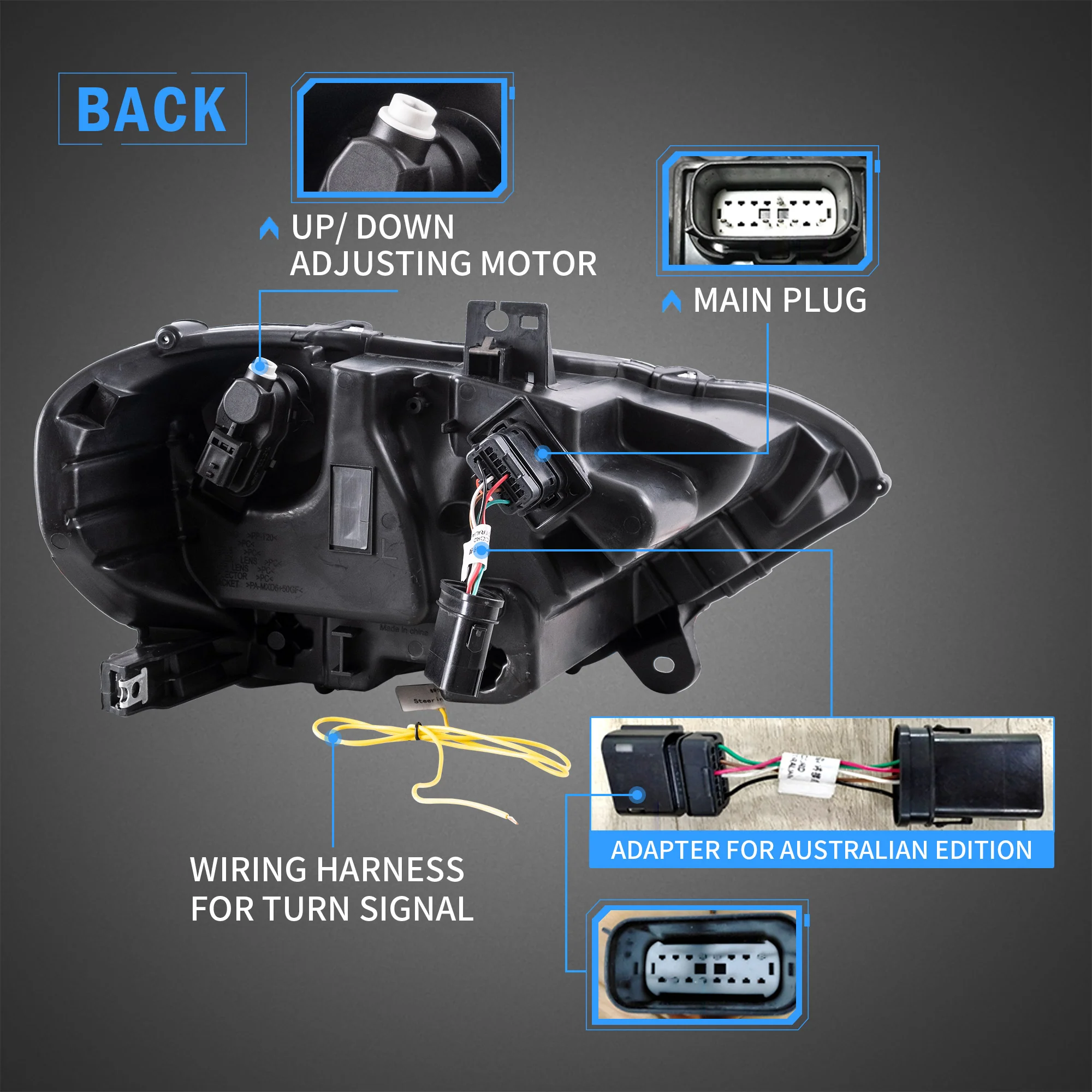 VLAND LED Projector Headlights For Ford Mustang GT and EcoBoost Models 2018-2023 - Image 14