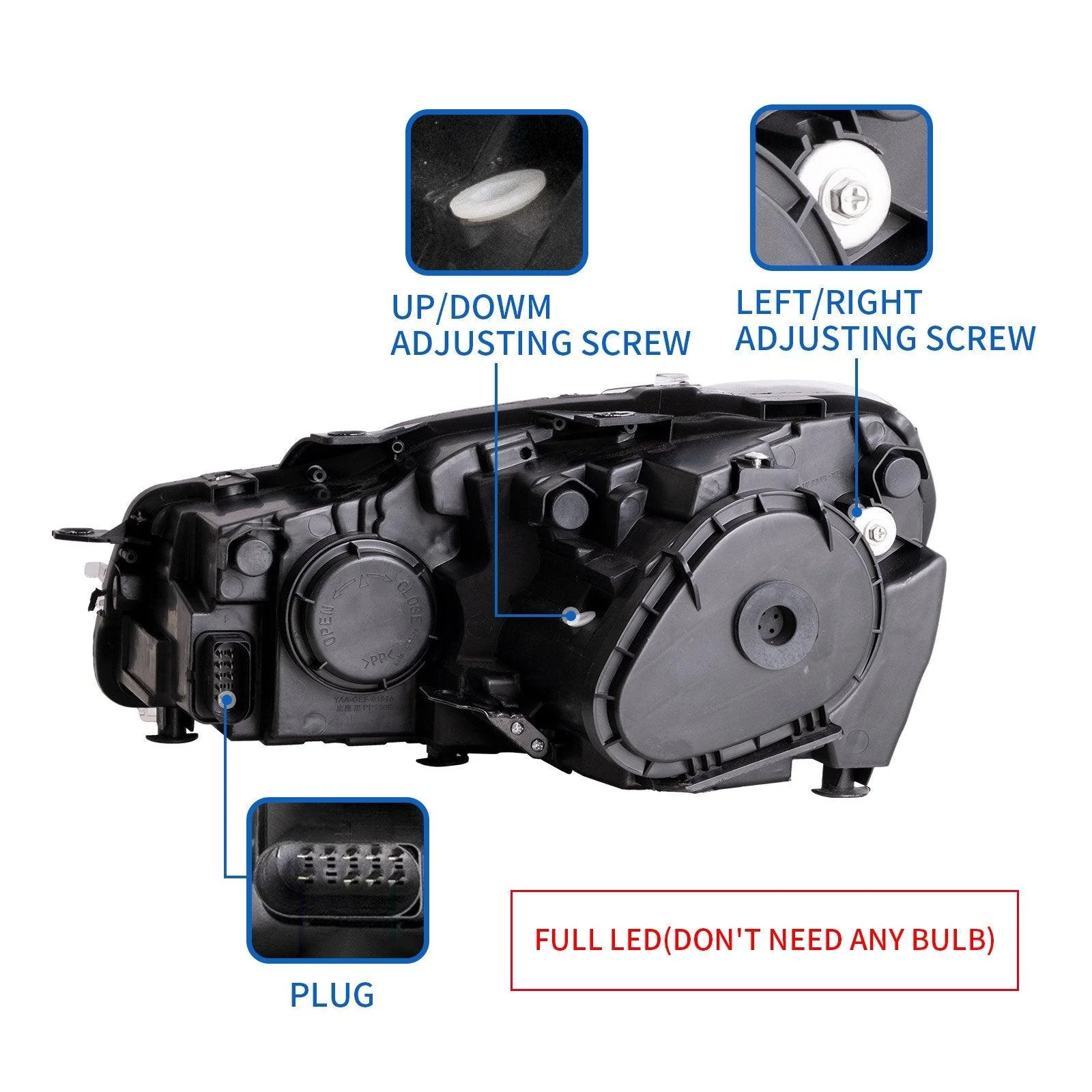 VLAND LED Projector Headlights For Volkswagen [VW] Golf Mk6 2008-2014 With Sequential DRL (MK8 Design Style) [E-MARK.] - Image 15