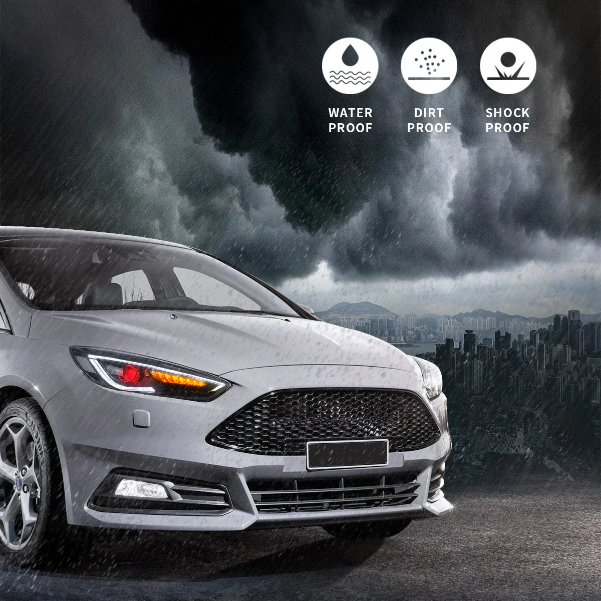 VLAND LED Demon Eye Headlights For Ford Focus 2015-2017 With Sequential Indicators Turn Signals - Image 10