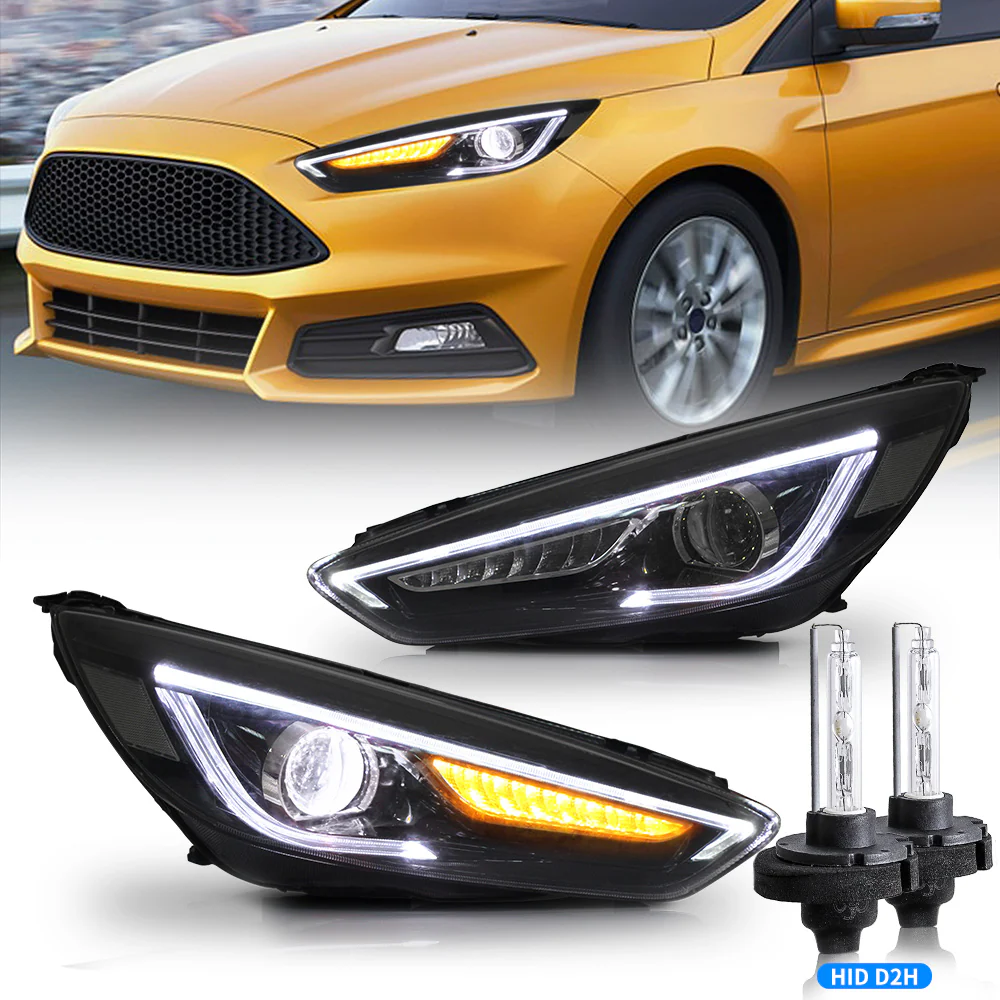 VLAND LED Demon Eye Headlights For Ford Focus 2015-2017 With Sequential Indicators Turn Signals - Image 24