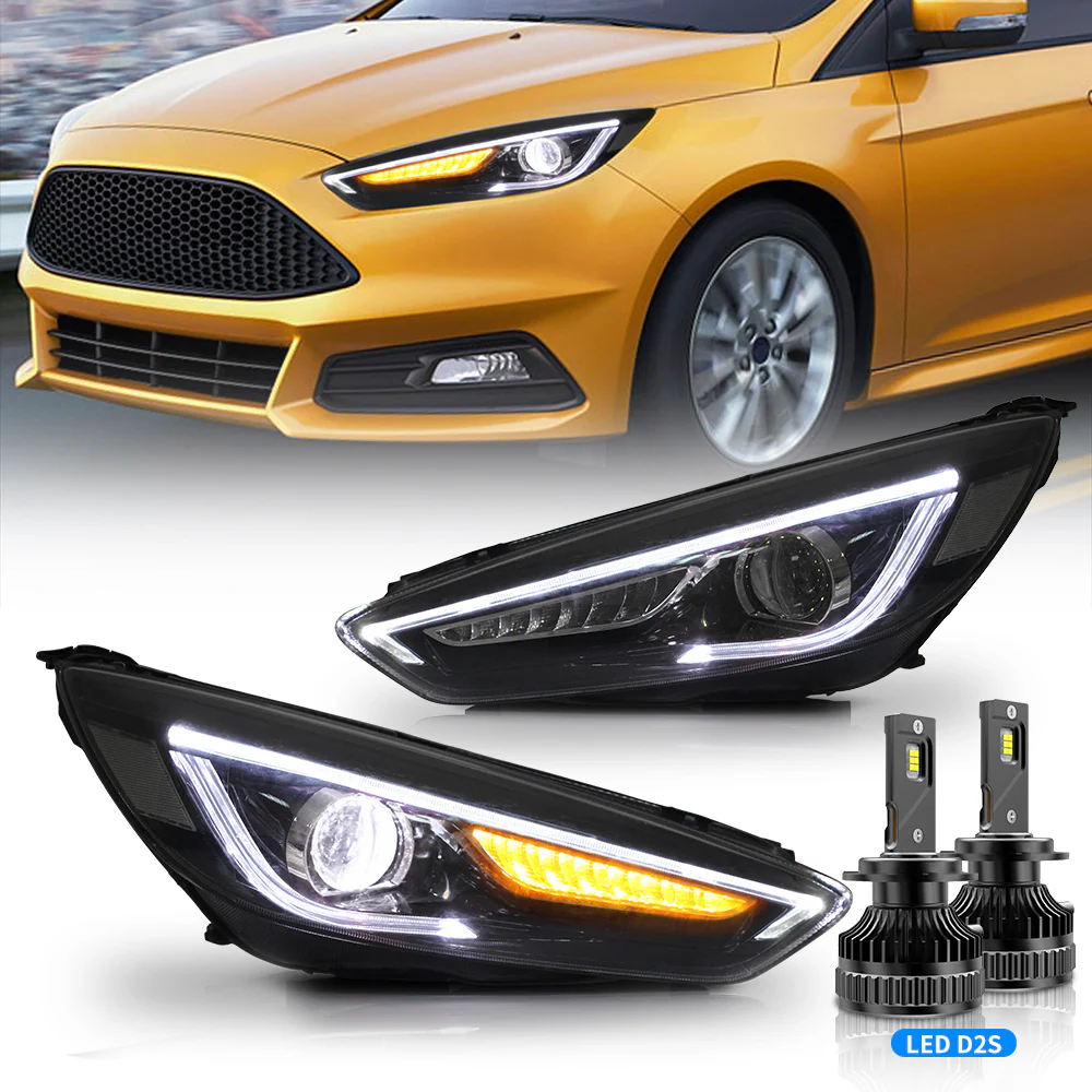 VLAND LED Demon Eye Headlights For Ford Focus 2015-2017 With Sequential Indicators Turn Signals - Image 25