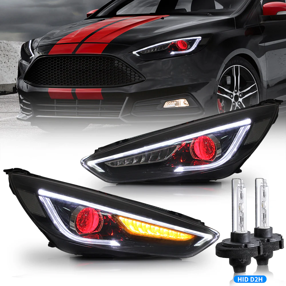 VLAND LED Demon Eye Headlights For Ford Focus 2015-2017 With Sequential Indicators Turn Signals - Image 26