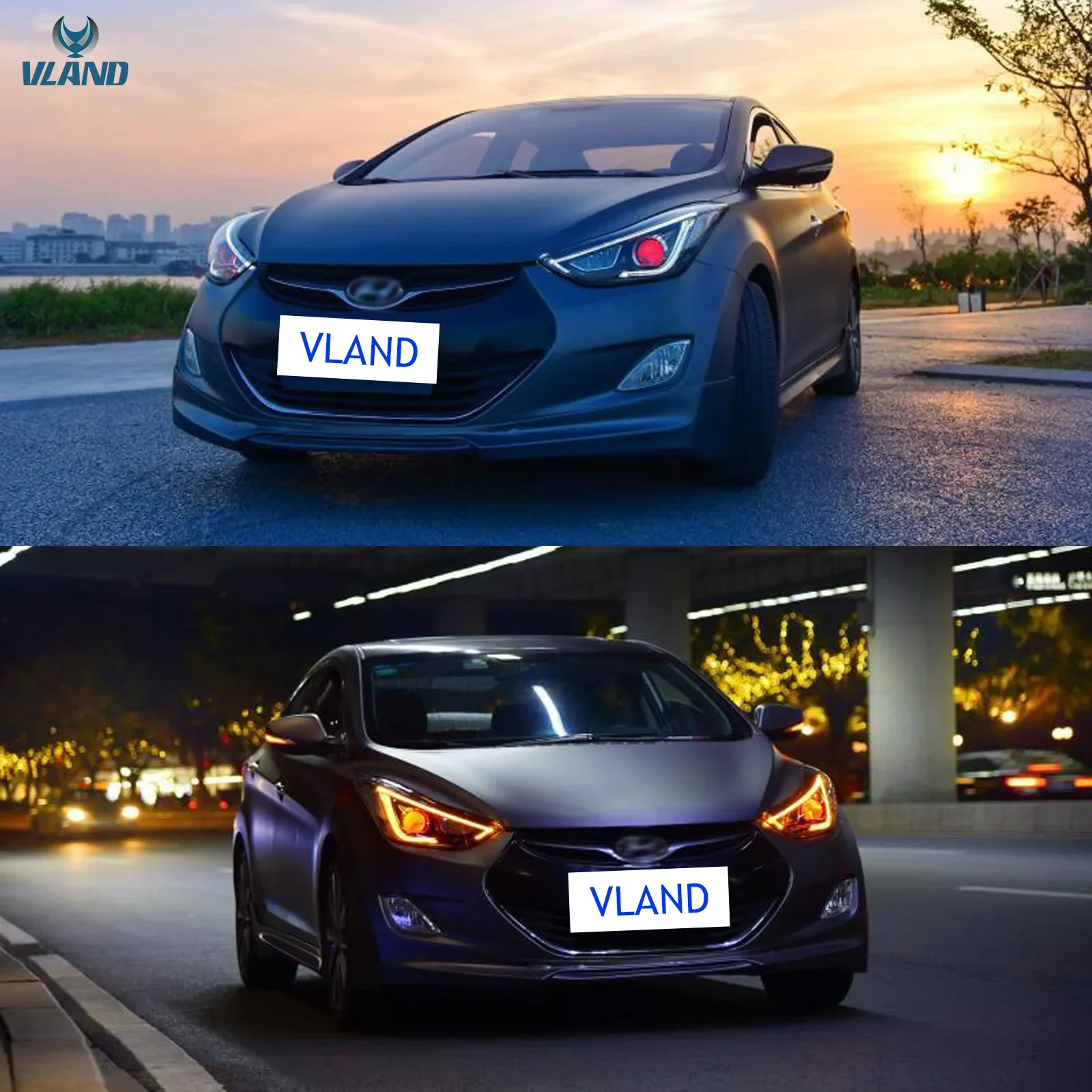 VLAND LED Headlights For Hyundai Elantra Sedan [Fifth Gen] 2011-2015 & Avante MD Coupe 2013-2014 Front Lights - Image 7