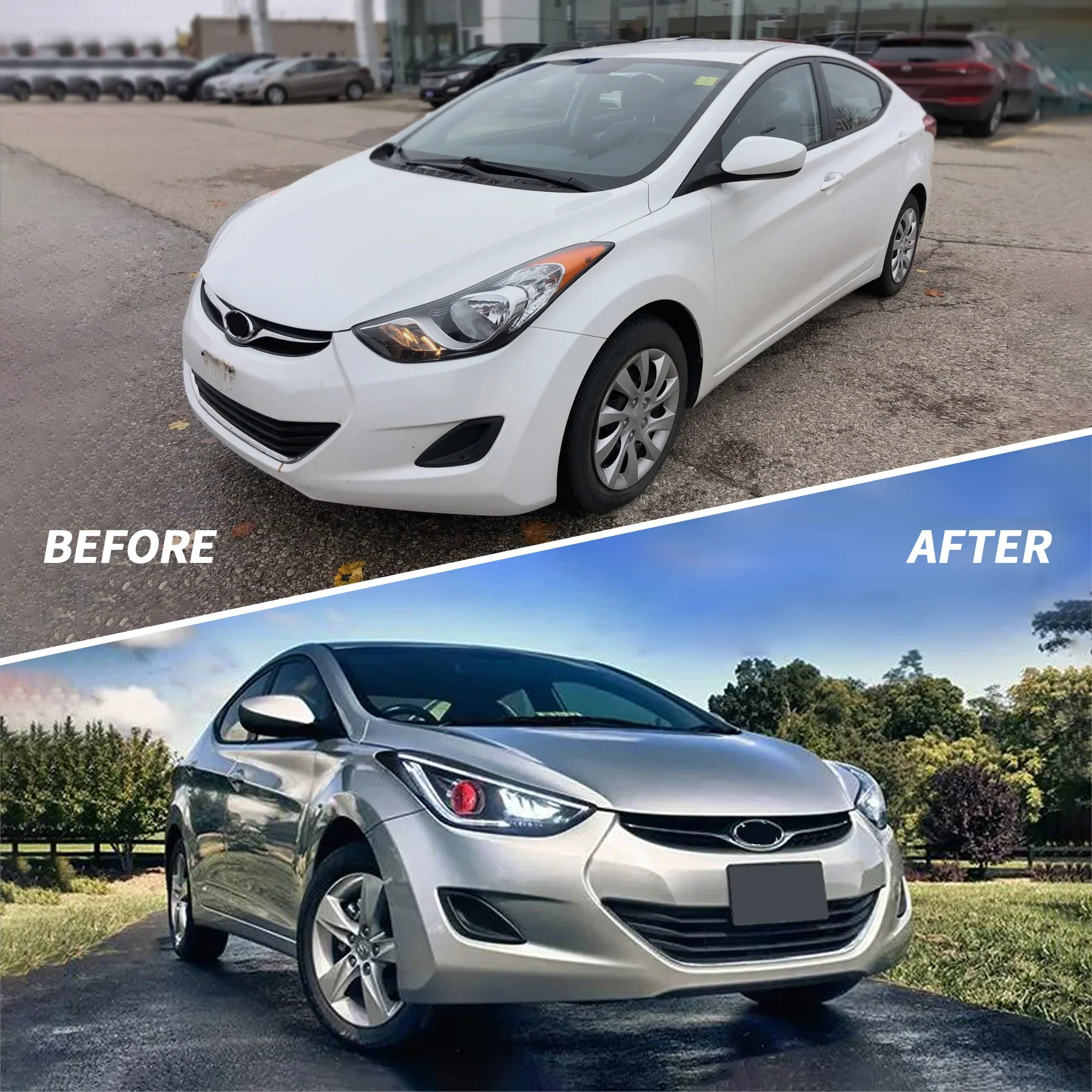 VLAND LED Headlights For Hyundai Elantra Sedan [Fifth Gen] 2011-2015 & Avante MD Coupe 2013-2014 Front Lights - Image 8